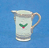 Dollhouse Miniature Christmas Pitcher with Holly